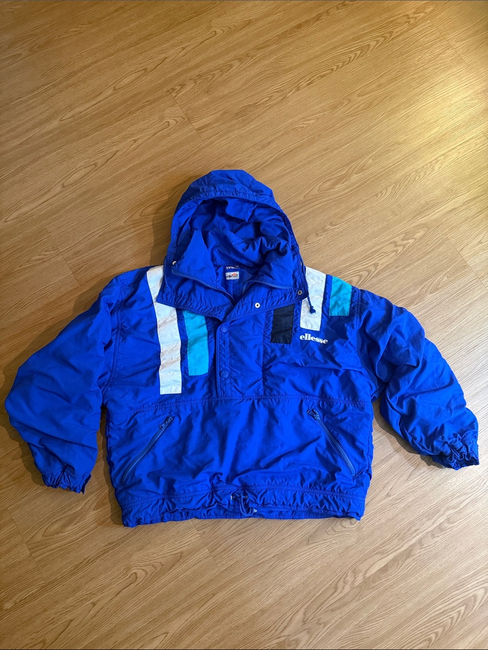 Ellesse Men’s Vintage Blue Half Zip Pullover Jacket
